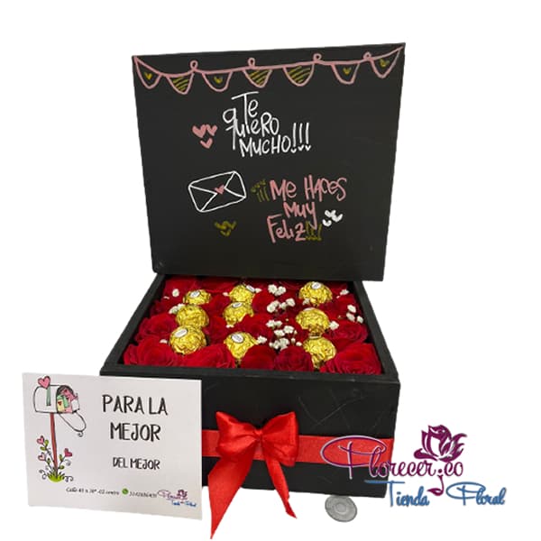 Caja Rosas y Chocolates 109