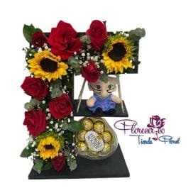 Ramo Rosas y Girasoles 105
