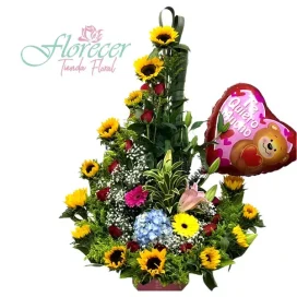 Arreglo Floral Espiral en Girasoles 105