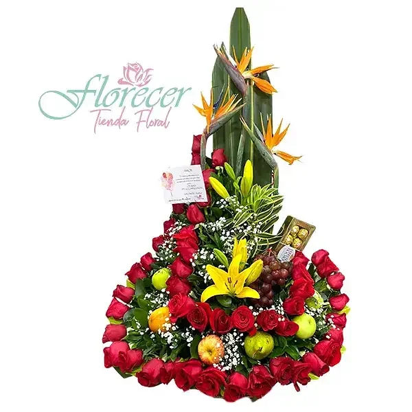 Arreglo Floral Tradicional con Frutas 113